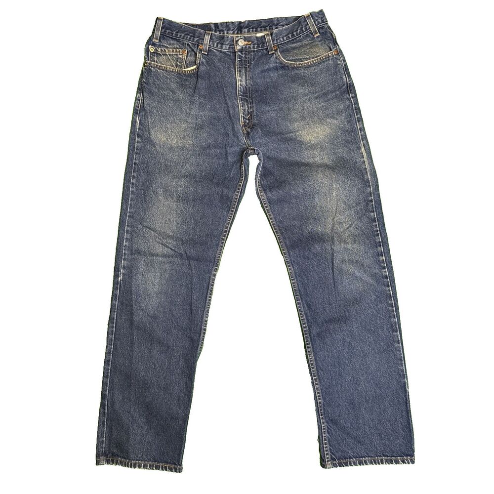 VTG Levis 505 Jeans Mens 38x32 Blue Denim Regular Fit Straight Leg Red Tab Y2K